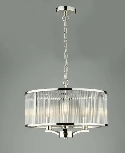 Evelyn Polished Nickel Ceiling Pendant
