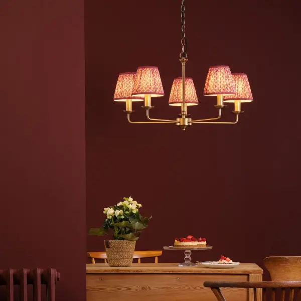 Favian 5 Light Matt Bronze Pendant