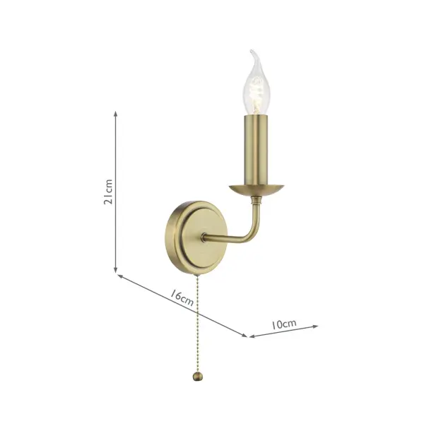 Favian Matt Bronze Wall Light