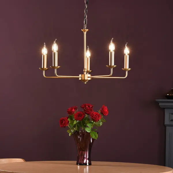 Favian 5 Light Matt Bronze Pendant