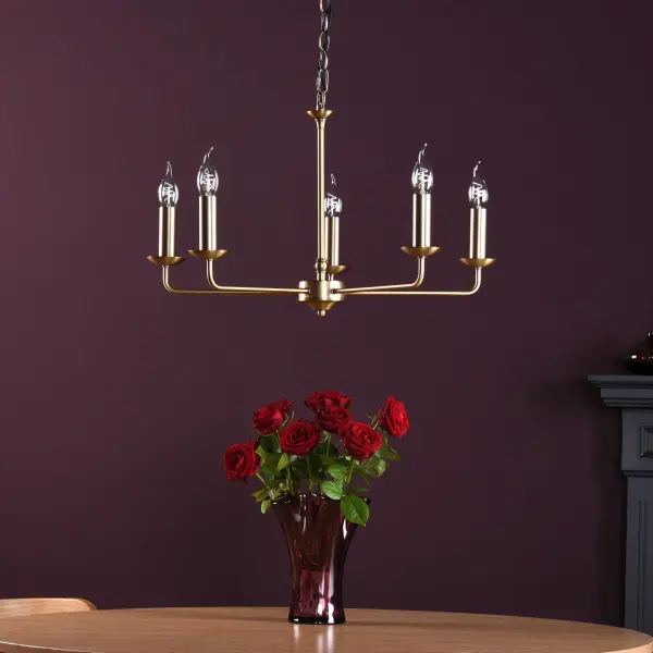 Favian 5 Light Matt Bronze Pendant