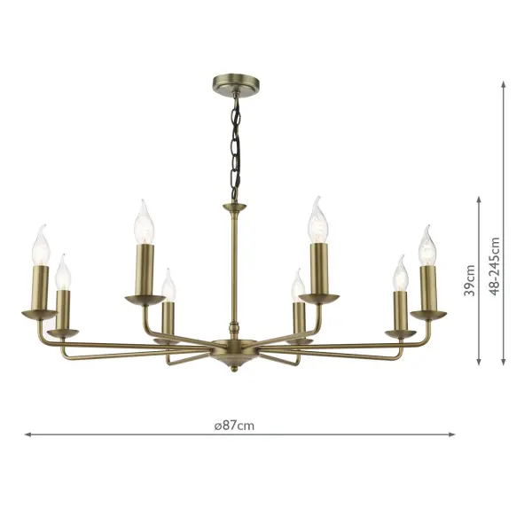 Favian 8 Light Matt Bronze Pendant