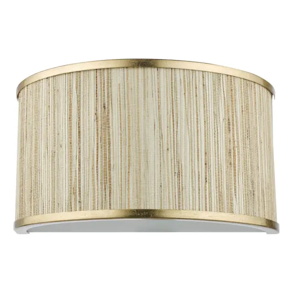 Fenella 2 Light Wall Fitting in Golf Leaf & Seagrass