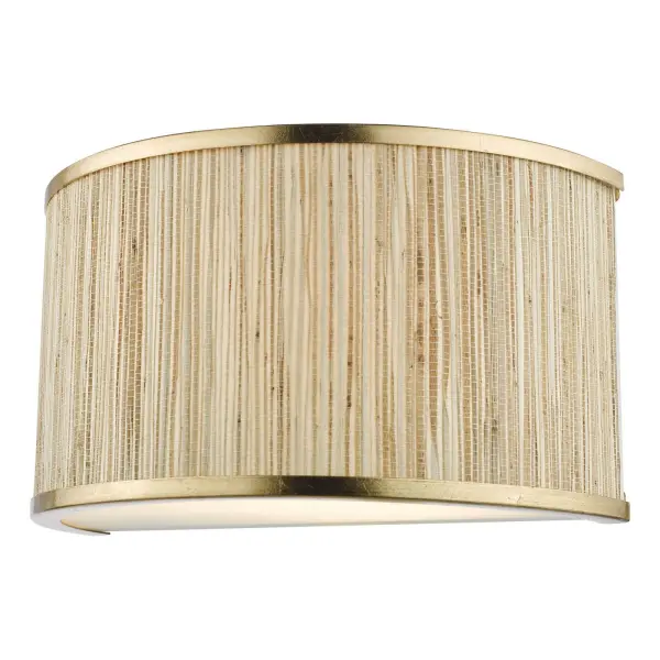 Fenella 2 Light Wall Fitting in Golf Leaf & Seagrass