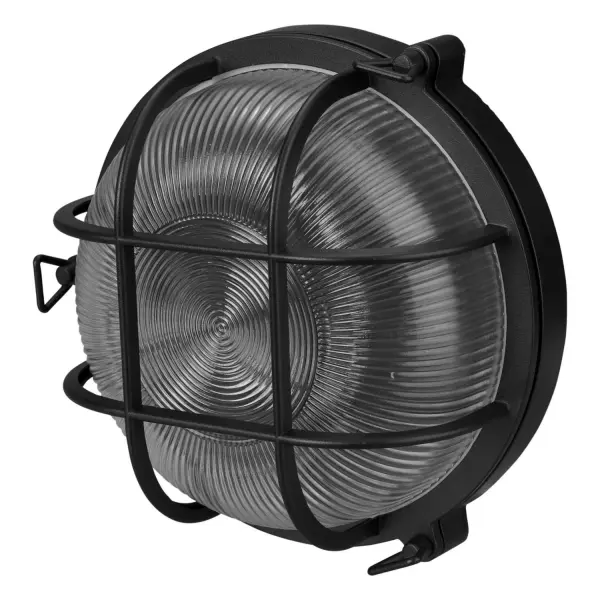 Turin Black Die Cast Aluminium Circular Shaped Bulkhead