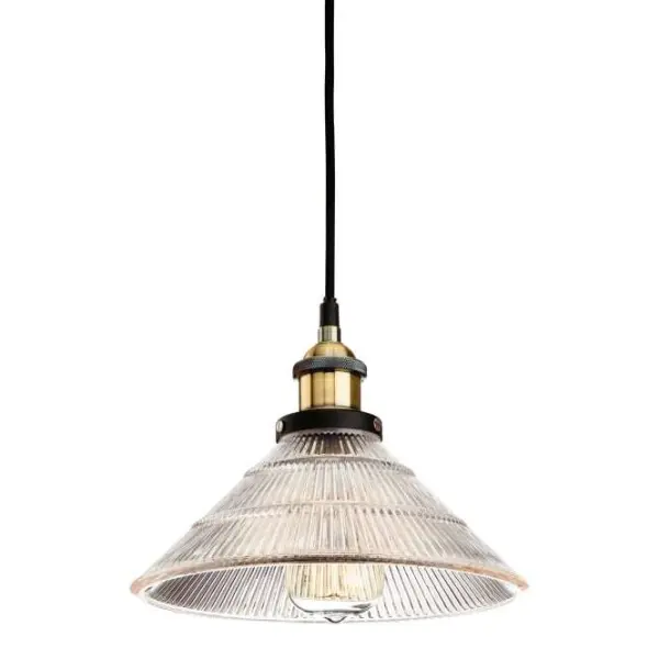 Empire Ridged Glass Pendant