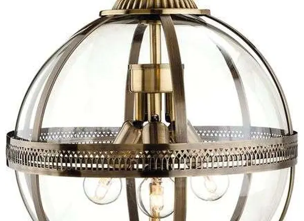 Mayfair Bronze Clear Glass Globe Pendant Light