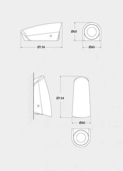 Mamete Round LED 1.7W Single Wall Light White