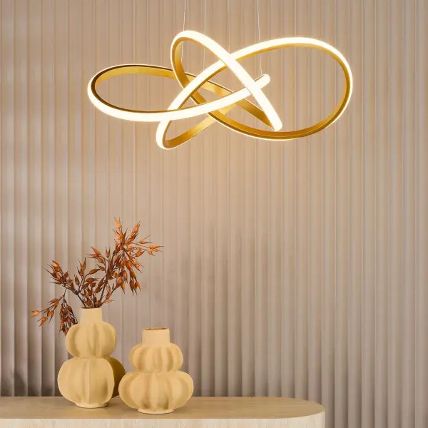 Fusion Satin Gold CCT LED Pendant