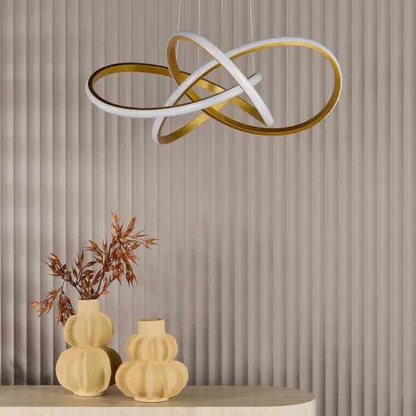 Fusion Satin Gold CCT LED Pendant