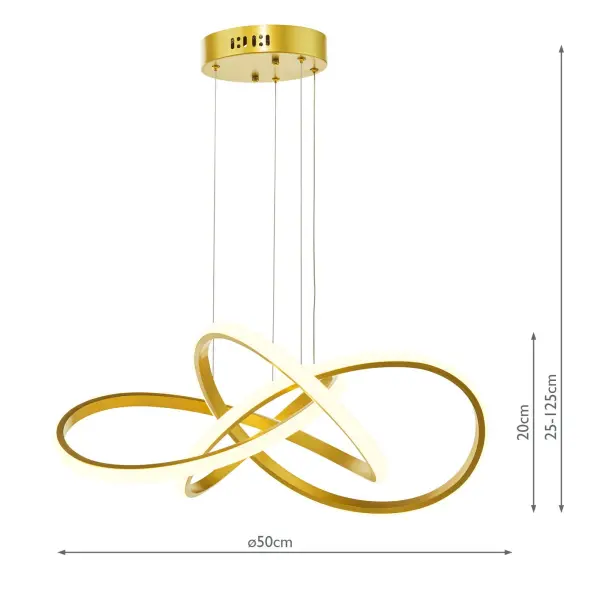 Fusion Satin Gold CCT LED Pendant