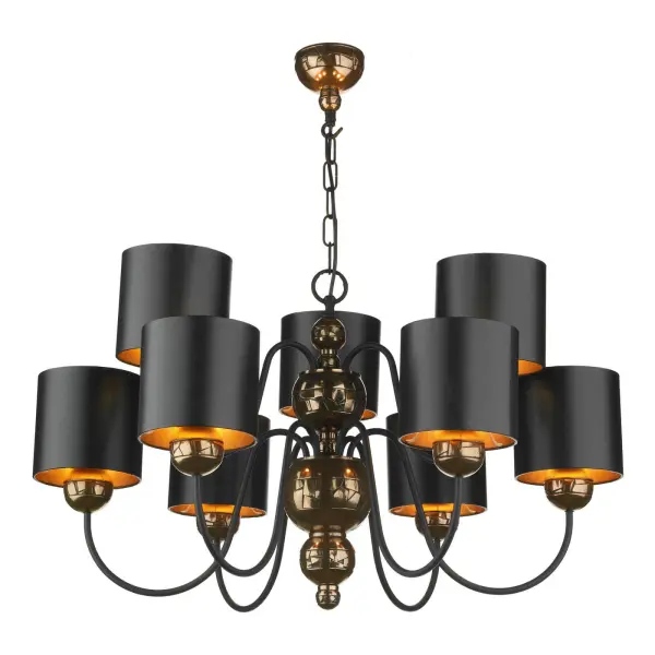 Garbo 9 Light Pendant with Bespoke Shades