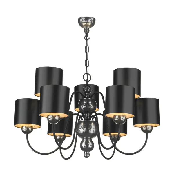 Garbo 9 Light Pendant with Bespoke Shades