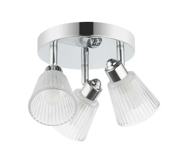 Gatsby 3 Light Bathroom Ceiling Light Polished Chrome IP44