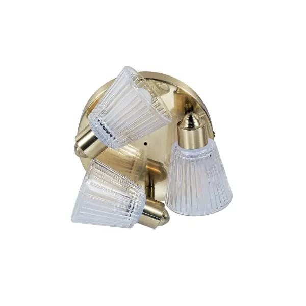 Gatsby 3 Light Bathroom Ceiling Light Satin Brass