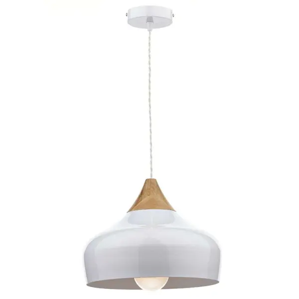 Gaucho Small Pendant in White Finish