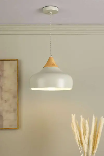 Gaucho Grey & Wood Pendant