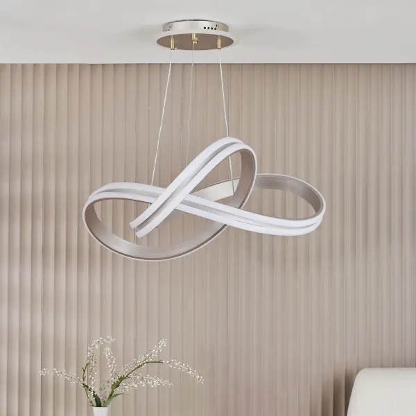 Gavino LED CCT Silver Pendant