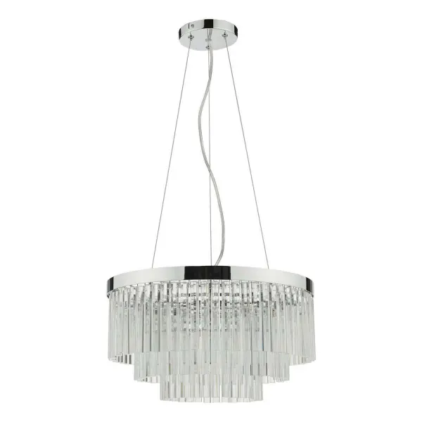 Giovana 5lt Pendant Polished Chrome & Clear Glass