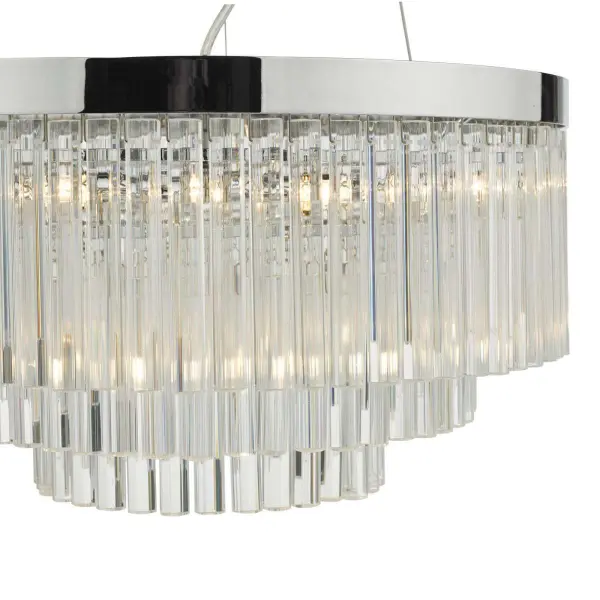 Giovana 5lt Pendant Polished Chrome & Clear Glass