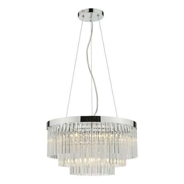 Giovana 5lt Pendant Polished Chrome & Clear Glass