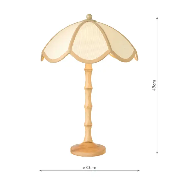 Giuliana Rattan Table Lamp C/W Shade