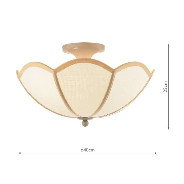 Giuliana 3 Light Semi Flush