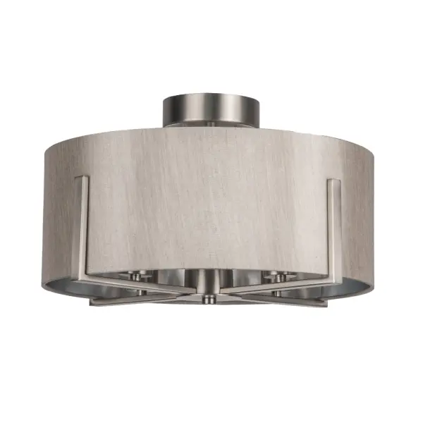 Hadden 4 Light Satin Chrome Semi Flush Fitting