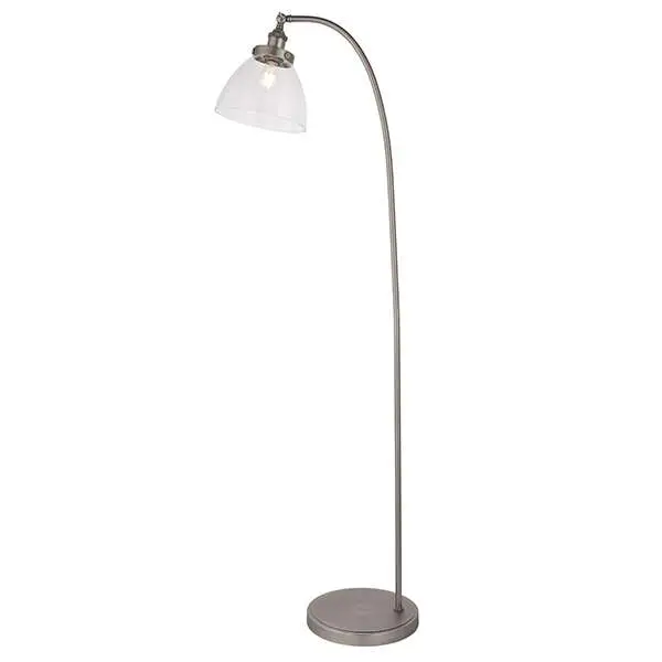 Hansen Floor Lamp in Brushed Silver Finish