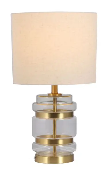 Hartley Satin Brass Table Lamp C/W Shade