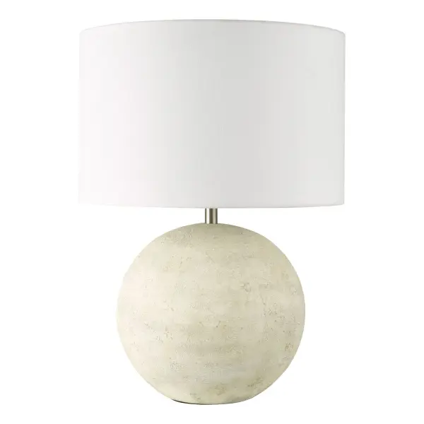 Havana Natural Ceramic Table Lamp C/W White Shade