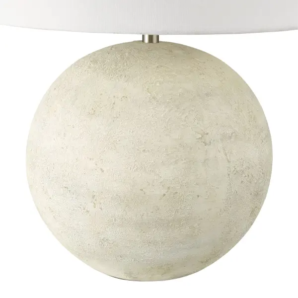 Havana Natural Ceramic Table Lamp C/W White Shade