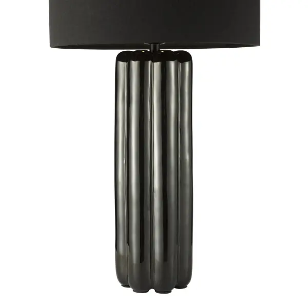 Hebron Black Table Lamp C/W Shade