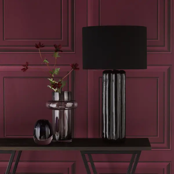 Hebron Black Table Lamp C/W Shade