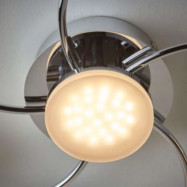 Helsinki 6 Light Semi-Flush Fitting Warm White