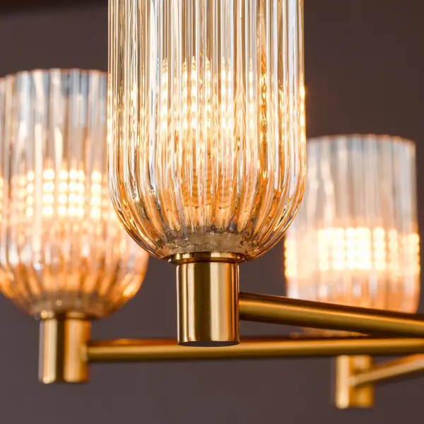 Hilaria 6 Light Antique Gold Semi-Flush Fitting