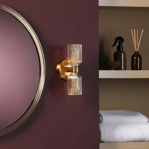 Hilaria Antique Gold Double Wall Light