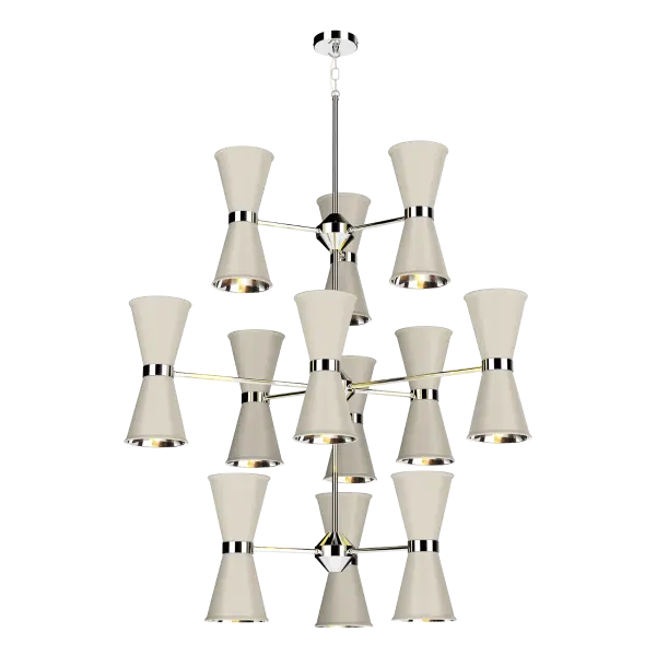Hyde 24 Light Chandelier with Bespoke Metal Shades