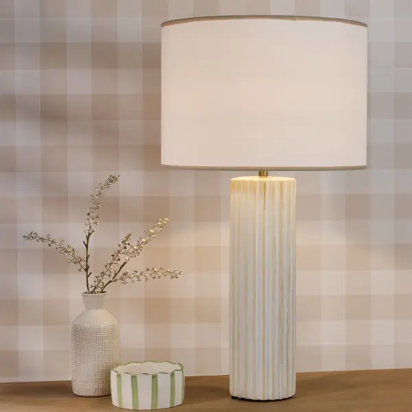 Idella Taupe Table Lamp C/W Shade