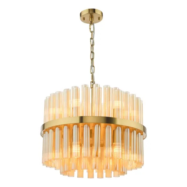 Imani 12 Light Natural Brass Chandelier
