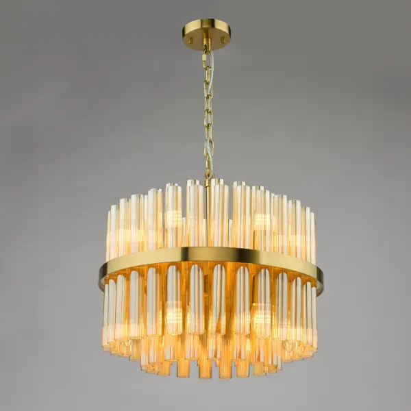 Imani 12 Light Natural Brass Chandelier