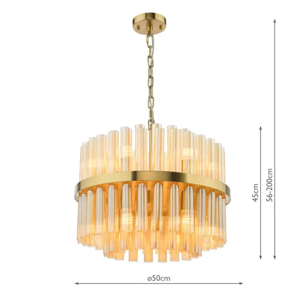 Imani 12 Light Natural Brass Chandelier