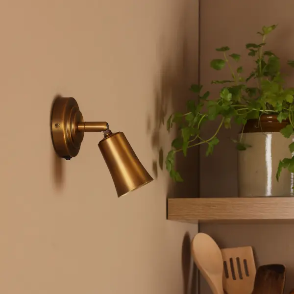 Jedrek Single Aged Brass Spotlight