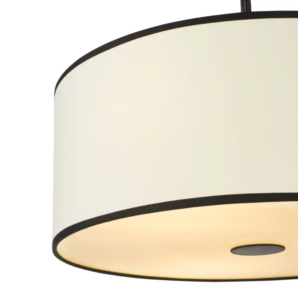 Jemima 3 Light White & Black Pendant