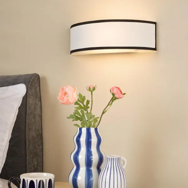 Jemima White & Black Wall Light