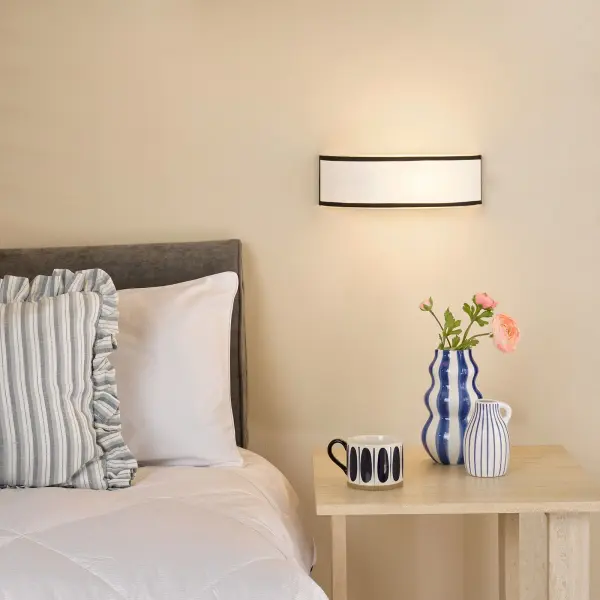 Jemima White & Black Wall Light