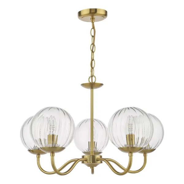 Jocelyn 5 Light Brass Pendant