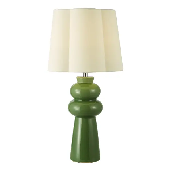 Jordana Green Table Lamp C/W Shade
