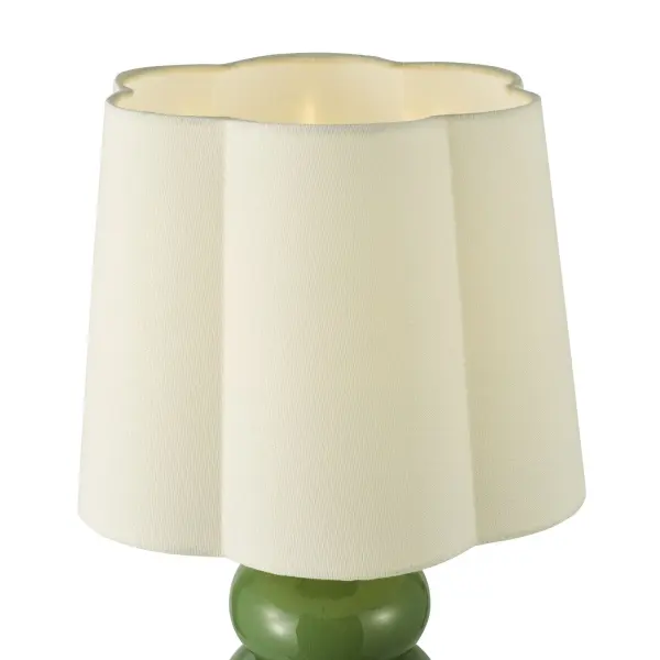 Jordana Green Table Lamp C/W Shade