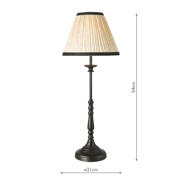 Judy Black Table Lamp C/W Shade